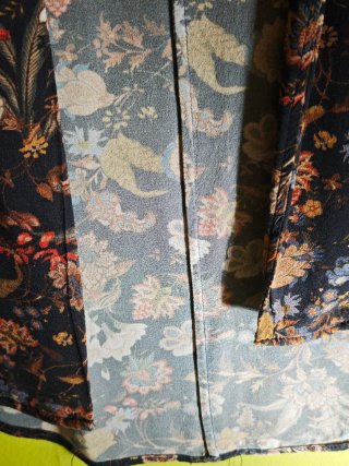 Kimono Bershka floral azul talla única