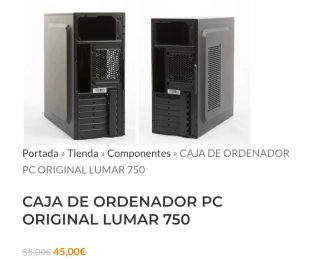 40 Cajas de PC Negras y Grises