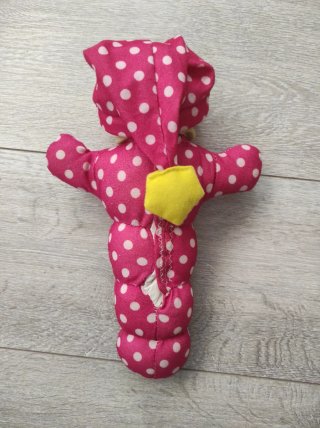 Muñeco Gusiluz rosa lunares