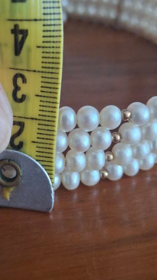 Gargantilla y brazalete perlas y oro 18k Joyeria