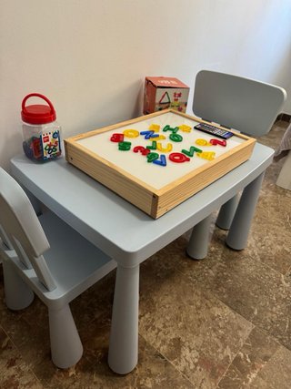 Grupo muebles para niño juego de 1 mesa y 2 sillas