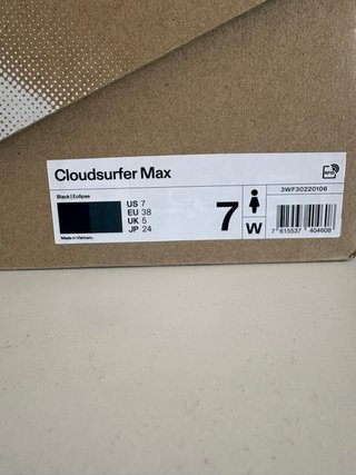 On Cloudsurfer Max Talla 38 Negras