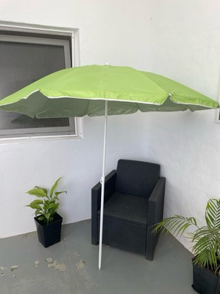 Sombrilla verde 160 cm diámetro