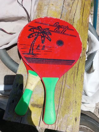 Coppia racchette da spiaggia vintage