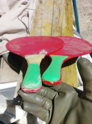 Coppia racchette da spiaggia vintage