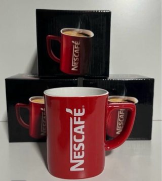 Lote 3 Tazas Nescafé Rojas