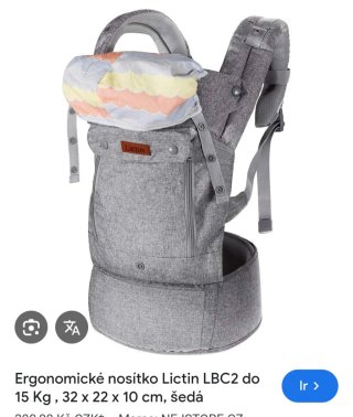 Mochila Portabebés Lictin Gris