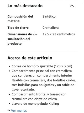 Bolso Kipling Negro