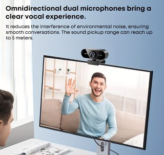 Webcam Full HD 1080p Nera