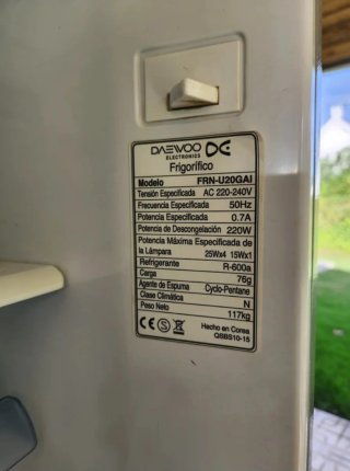 Cajones Frigorífico DAEWOO FRN-U20GAI