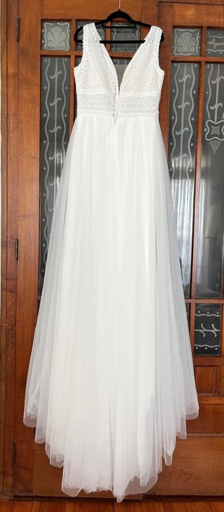 Vestido Novia Boho Romántico Largo Blanco