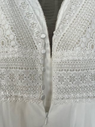 Vestido Novia Boho Romántico Largo Blanco