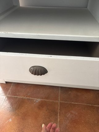 Mueble TV madera blanco