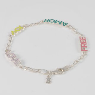 Pulsera Tous en plata 925 y esmalte Amor