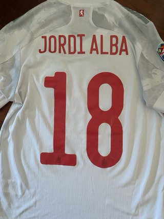 Camiseta Jordi Alba España 2022 Match Worn