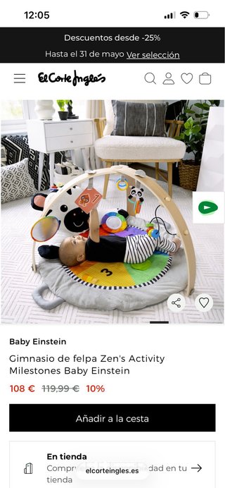 Manta de juegos Baby Einstein Zen's Activity