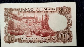 3 Billetes 100 Pesetas España 1970