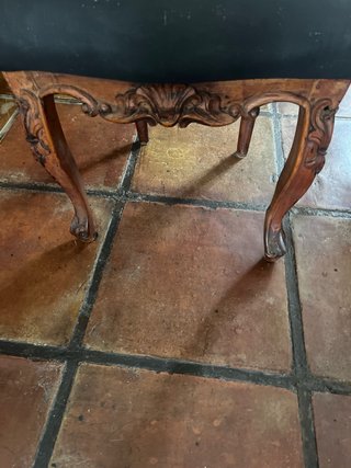 4 Sedie Shabby Chic in Legno Imbottito