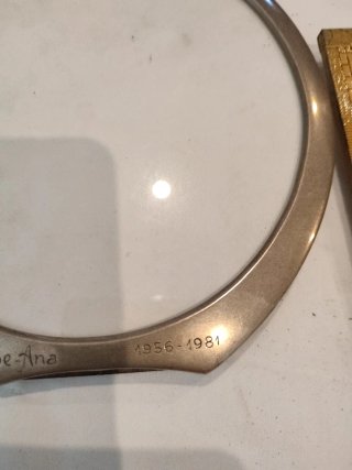 Marco de plata grabado Pepe Ana 1956-1981