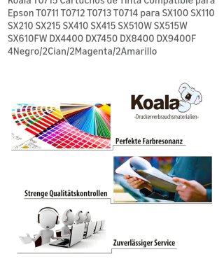 Cartuchos Tinta Koala T0715 Epson Compatible.