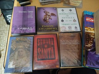 Lote 20 CD, 20 DVD,5 Libros y casette Semana Santa