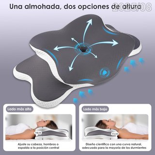 GAETHRA Almohada Cervicales/Cuello 65x40x14/11cm
