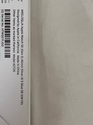 Apple Watch SE (Gen 2) 40mm GPS + Cellular