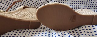 Cuñas doradas nuevas mujer talla 41