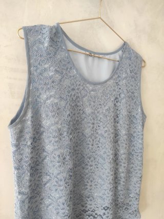 Top encaje azul vintage