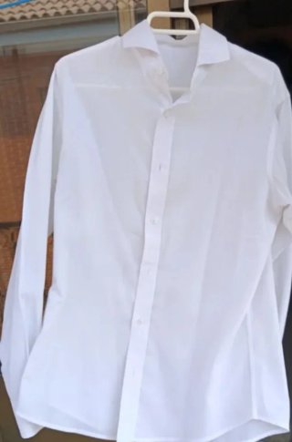 Camisa de vestir blanca hombre