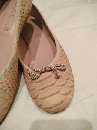 Pretty Ballerinas Bailarinas Beige Piel Serpiente