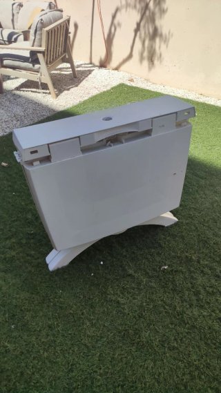 Tavolo da giardino pieghevole bianco