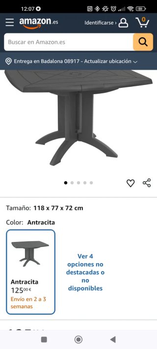 Tavolo da giardino pieghevole bianco