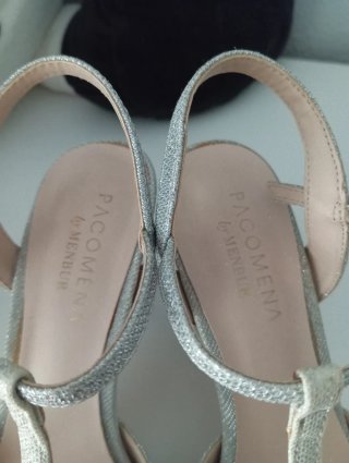 Sandalias de fiesta plateadas