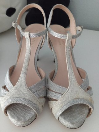 Sandalias de fiesta plateadas
