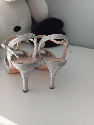 Sandalias de fiesta plateadas