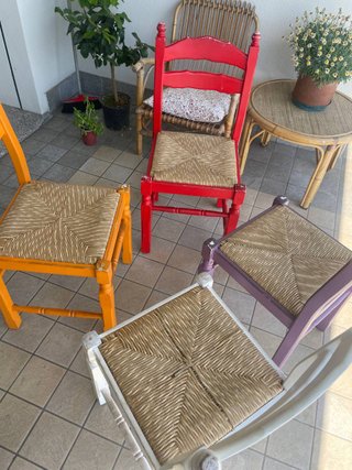 Set 4 Sedie Legno Colorate