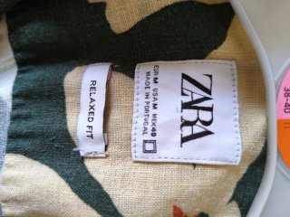 Camisa Zara floral relaxed fit M
