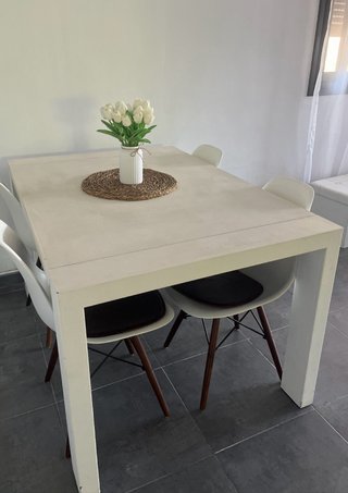 Mesa comedor blanca madera