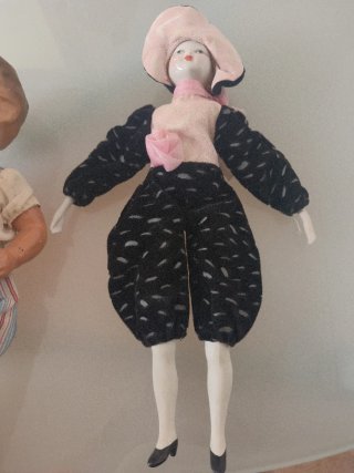 Muñeca de cartón años 40-50. Regalo muñeca de porc
