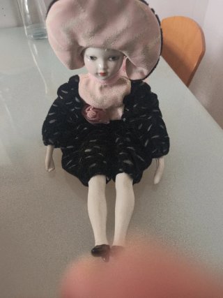 Muñeca de cartón años 40-50. Regalo muñeca de porc