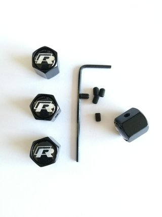 TAPONES ANTIRROBO WOLKSWAGEN R-LINE NEGROS
