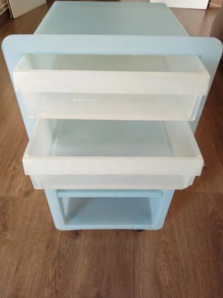 Carrito Auxiliar Baño Ikea Azul y Blanco