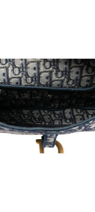 Bolso Dior Saddle Monogram Azul Beige