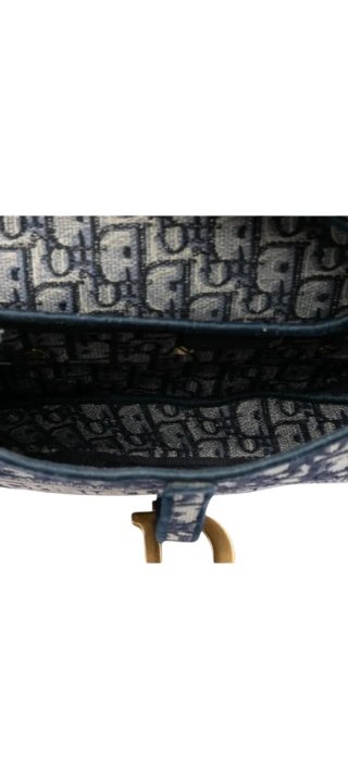 Bolso Dior Saddle Monogram Azul Beige