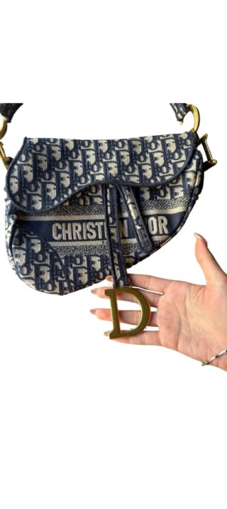 Bolso Dior Saddle Monogram Azul Beige