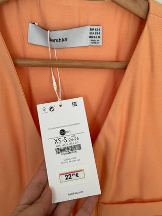 Chaleco corto Bershka naranja T. XS/S