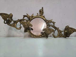 Appendiabiti in bronzo vintage con specchio