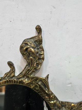 Appendiabiti in bronzo vintage con specchio