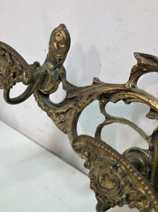 Appendiabiti in bronzo vintage con specchio